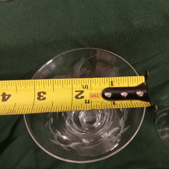 6 Vintage Duncan & Miller Crystal W/Frosty Etchings Liquor/Cocktail Stem Glasses - Picture 8 of 8